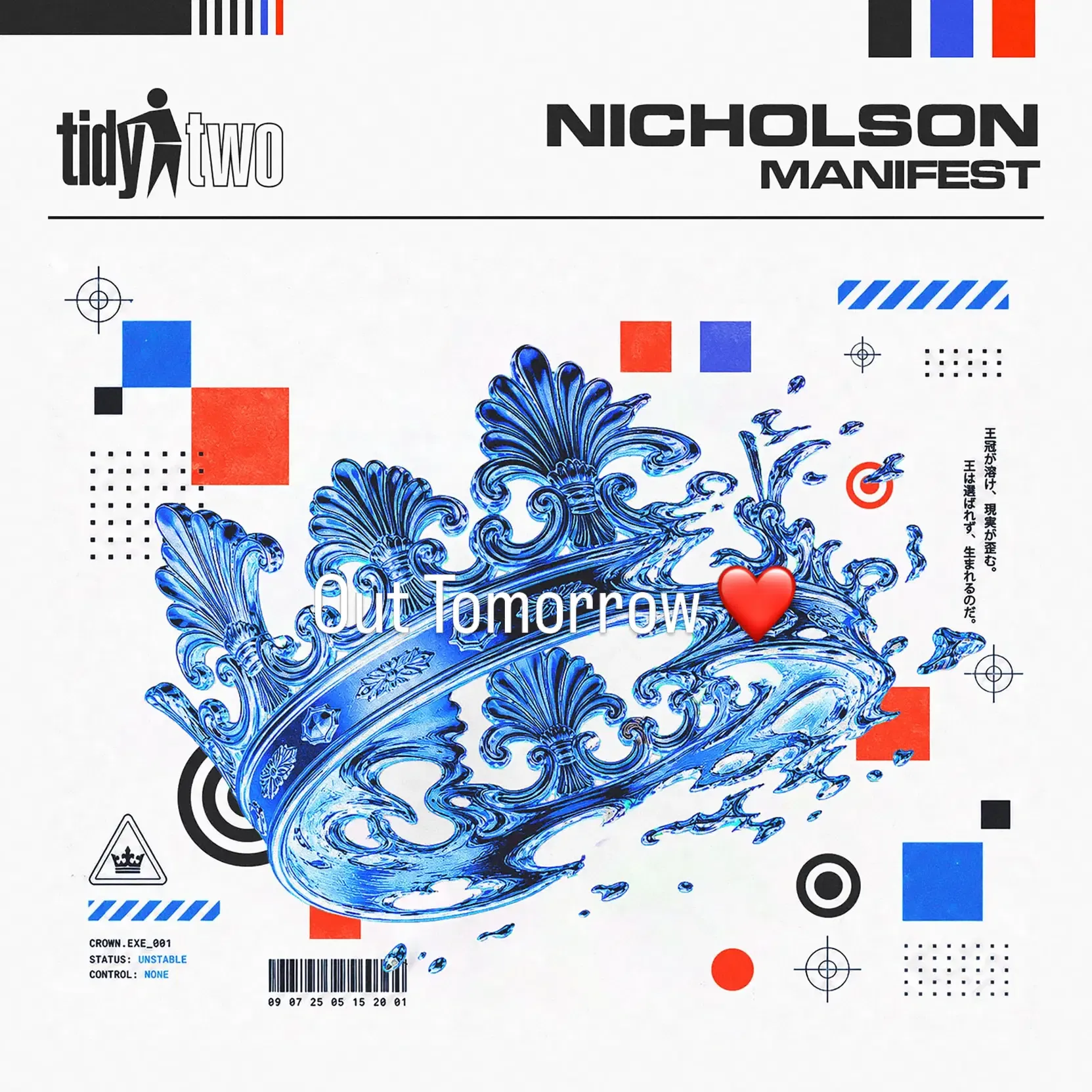 Nicholson Manifest release artwork from Tidy Two